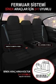 KURRA STORE Mercedes-benz 300 (w124) 300 D 4matıc (109) 1988 Trend Serisi Tay Tüyü Oto Koltuk Kılıfı SİYAH - 6