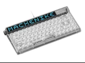 Machenike KT68 Kablolu Crystal Tactile Switch LCD RGB Beyaz İngilizce Gaming Klavye thumbnail 3