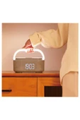 Range Smart Bluetooth Taşıma Kulplu Led Işıklı Dijital Saat Speaker Hoparlör ( 1+1 Hd Ses sistemi) KL01 - 4