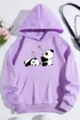 Unisex Panda Baskılı Oversize Sweatshirt - 11