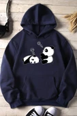 Unisex Panda Baskılı Oversize Sweatshirt - 5