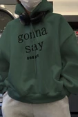 Erkek Gonna Say Baskılı Oversize Sweatshirt thumbnail 1