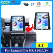 DARWİLL RENAULT CLIO 5 LOW 2020-2021 MULTİMEDYA NAVİGASYON USB KAMERA CARPLAYER 6 RAM thumbnail 2