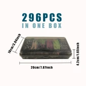 Valkyrie 296 Parça Kutulu Komple Balık Olta Seti Silikon Rapala Kurbağa İğne Kurşun Tatlı Tuzlu Su - 4