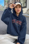 Unisex Teamed Baskılı Oversize Sweatshirt thumbnail 1