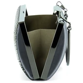 Erkan Saçmacı Antrasit Saten Degrade Kristal Taşlı Metal Saplı Abiye El Çantası - 3