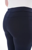 Kadın Yüksek Bel Toparlayıcı Orijinal Dalgıç Kumaş Düz Lacivert Pantolon - 8