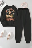 Unisex Love Yourself Baskılı Bisiklet Yaka Eşofman Takımı thumbnail 1