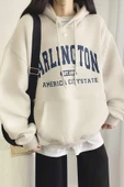 Unisex Arlington Baskılı Oversize Sweatshirt thumbnail 1