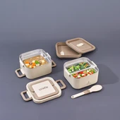 Aryıldız Bento Lunch Box Kare Yemek Termosu Beige 1400 Ml Ar262108 - 1