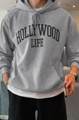 Erkek Hoolywood Life Baskılı Oversize Sweatshirt - 1