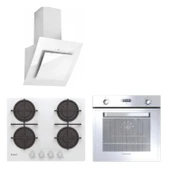 candy Turbolu Beyaz Ankastre Set (650m3 kumandalı Yüksek Çekim Performanslı) 3051w-Cdm656btk--hvw6mw - 1