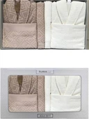 Özdilek Pastoral Krem Bej Aile Seti 1505 - 1