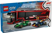 LEGO City 60445 F1 Truck with RB20 and AMR24 F1 Cars - 1