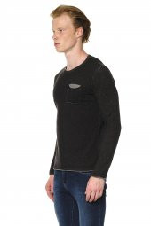 Erkek Bisiklet Yaka Cep Detaylı Pamuklu Triko Kazak - 8