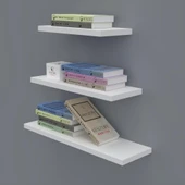 Kenzlife kitaplık hubbu byz 20*30*40*15 3 lü set duvara monte aparatlı duvar rafı thumbnail 1