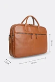Premium Kalite Hakiki Deri Taba 14 & 15.6 inç Laptop Evrak Çantası - 2