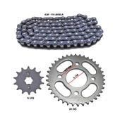 Algaride MOTORSİKLET CG125 ÖN ARKA DİŞLİ VE ZİNCİR SET thumbnail 2