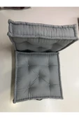Gri Bisküvi Minder Yer Minderi 50x50 - 1