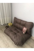 Petek Önü Palet Yer Minderi Ikili Takım Kahverengi - 2