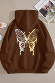 Unisex Butterfly Baskılı Sweatshirt thumbnail 1