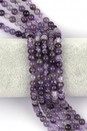 Ametist Doğal Taş Dizi 6 mm Küre Kesim thumbnail 1