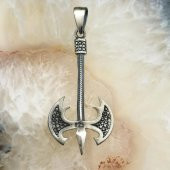 Özel Balta Tasarımlı Kalın Zincirli 925 Ayar Gümüş Kolye thumbnail 6