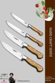 LAZBİSA Hand Craft Mutfak Bıçak Seti Et Ekmek Sebze Bıçağı 4 Lü Set Günlük Kullanım ( Mtf-036 ) thumbnail 1