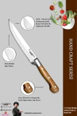 LAZBİSA Hand Craft Mutfak Bıçak Seti Et Ekmek Sebze Meyve Doğrama Bıçağı 4 Lü Günlük Kullanım ( Mtf-050 ) - 3