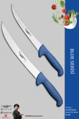 LAZBİSA Blue Serisi Mutfak Bıçak Seti Et Balık Tavuk Açma Bıçağı 2 Li Set ( Mft-896) - 1