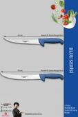LAZBİSA Blue Serisi Mutfak Bıçak Seti Et Balık Tavuk Açma Bıçağı 2 Li Set ( Mft-896) - 2