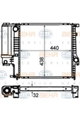 MAHLE 8mk376713-124 Su Radyatörü E30-e36- Z3 M40-m42-m43-m44-m50-m52 1991-1999 Cr 330 000s - 1