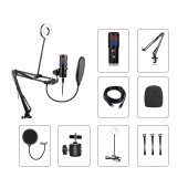 WellSound A6S-B Profesyonel Uzaktan Eğitim-Yayıncı Mikrofon Seti Işıklı - 2