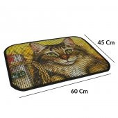 Resimli Lux Kedi Kumu Toplama Paspası 60*45 cm - 3