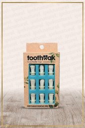 Toothwak Misvaklı Doğal Diş Fırçası Değiştirme Fırçası 9 adet - 1