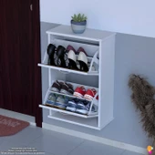 Modilayn UMAY Asma Kapı Önü 52x 78 x26 cm’ lik 2 Düşer Kapak 4 Göz Bölmeli Ayakkabılık - 4