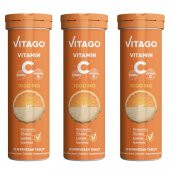 3lü Paket-Vitago C Vitamini Efervesan Tablet - 5