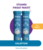 2li Paket-Vitago Kalsiyum, D3, K2 Vitamini İçeren Efervesan Tablet - 1