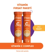 2li- Vitago C Vitamini, D Vitamini, Çinko 20li Efervesan Tablet - 1