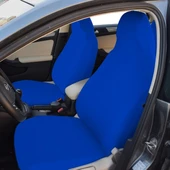 Likralı Kumaş Servis Kılıfı Ön Arka Mavi - 1