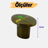 Avcı Antik Sarı Kulp Düğme Tek Vidalı Çekmece Mutfak Mobilya Dolabı Dolap Kulpu Kulbu Metal Kulpları thumbnail 2