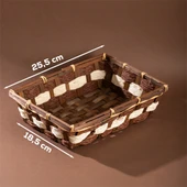 Porsima B5369-2 Hasır  Kahvaltılık Ekmek Meyve Sepeti Çok Amaçlı Banyo, Mutfak, Oda Organizeri thumbnail 3