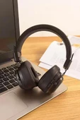 Torima HD-12 Siyah RGB Işıklı Güçlü Bas Kulak Üstü Kablosuz Bluetooth Kulaklık - 5