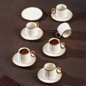 Porsima 101637 Piero 6 Kişilik Kahve Fincan Takımı  100ml  Fincanı Seti thumbnail 1
