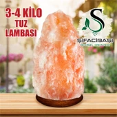 ŞİFACIBAŞI Himalaya Tuz Lambası 3 4 Kilo Kablo+Ampul Seti - 1