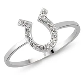 18 Ayar Altın Pırlanta Nal Yüzük 48577 - 1