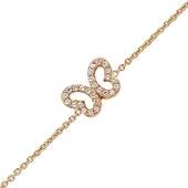 18 Ayar Altın Pırlanta Kelebek Bileklik 47235-4 - 1