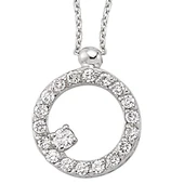 18 Ayar Altın Pırlanta Daire Kolye 48565 - 1