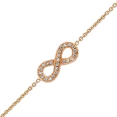 18 Ayar Altın Pırlanta Sonsuzluk Bileklik 47235-3 - 1