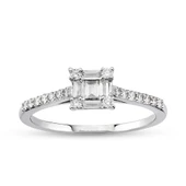 Harem Altın 0.28 Ct Baget Pırlanta Yüzük B5 - 1